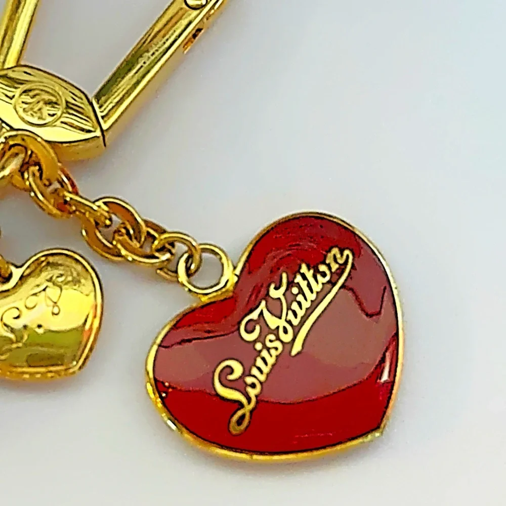 Louis Vuitton Porte Cles Coeur Rayeur Key Ring Bag Charm - Picture 3 of 10